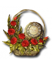Zegar Stojący 33ZE kosz z kwiatami