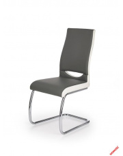Designerskie krzesło MILEA - biel i popiel