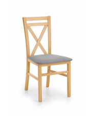 Drewniane krzesło do jadalni Dariusz dąb miodowy miękkie siedzisko